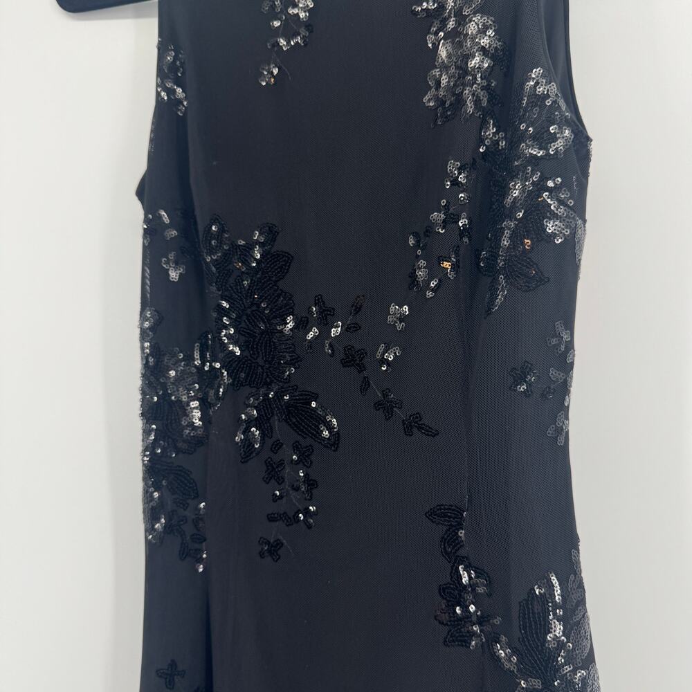 Runaway the Label Margie Sequin Mini Dress Sz Small Floral Boatneck Bodycon - Picture 4 of 11